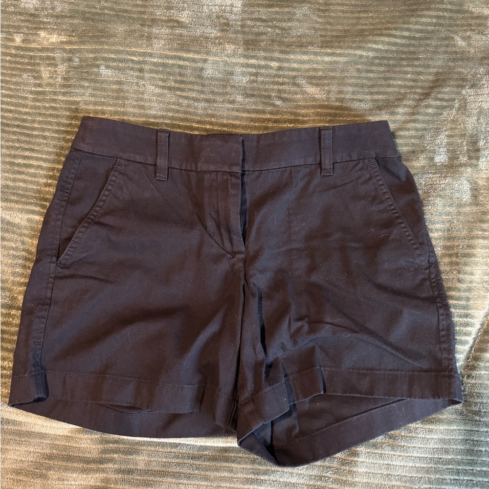 J. Crew Black Bermuda Shorts Tailored Cotton Blend